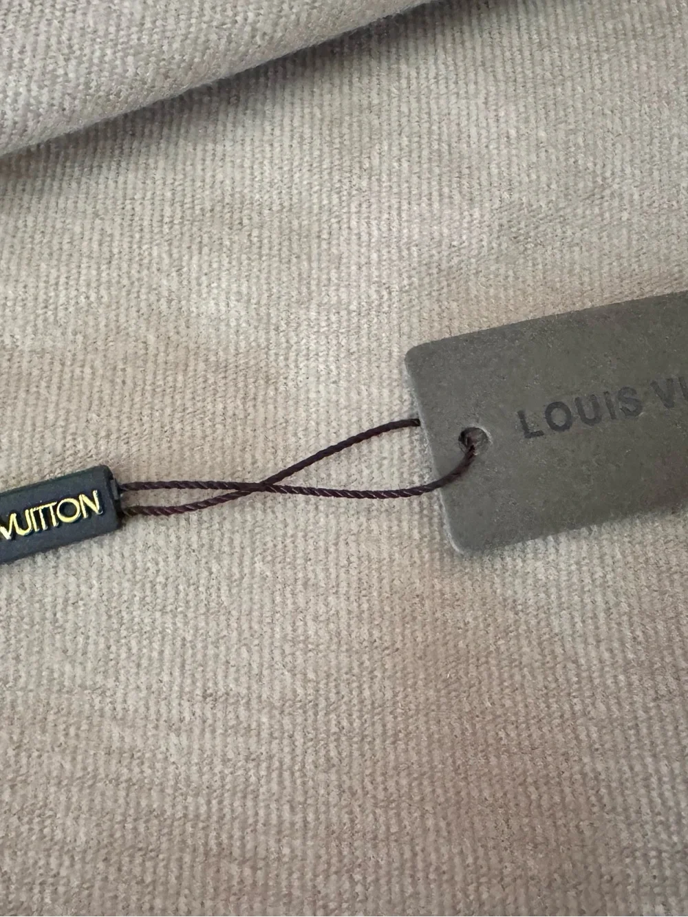 Louis Vuitton Beige & Pink Logo Cashmere Scarf